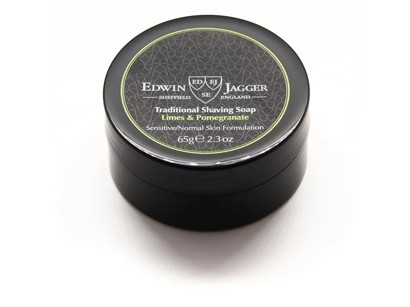 Edwin Jagger SSLPT Limes & Pomegranate 99.9% Natural Traditional Shaving Soap 65g Travel Tub - SSLPT Tub
