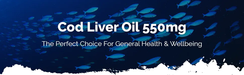 Cod Liver Oil 550mg | Sourced from Sustainable Fisheries | 2X 180 Capsules - S4021