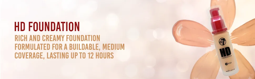 W7 HD Foundation - Oil-Free Liquid Foundation for Poreless Matte Medium Coverage - 30ml (Buff) Buff 30 ml (Pack of 1) - product information 10
