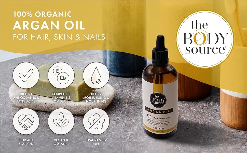 Argan Oil - 100% Pure and Organic - Cold Pressed Extra Virgin and Bottled in Morocco (100ml) - argan oil