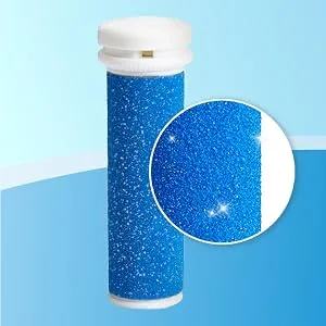 4 x Extra Coarse Blue Replacement Rollers Compatible with Emjoi Micro Pedi - Electric Foot File Roller Heads for Rough Dry and Callused Feet - roller replacement