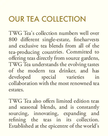 TWG Tea - Silver Moon Tea - Haute Couture Tin 100g - Gift Set - product information 10