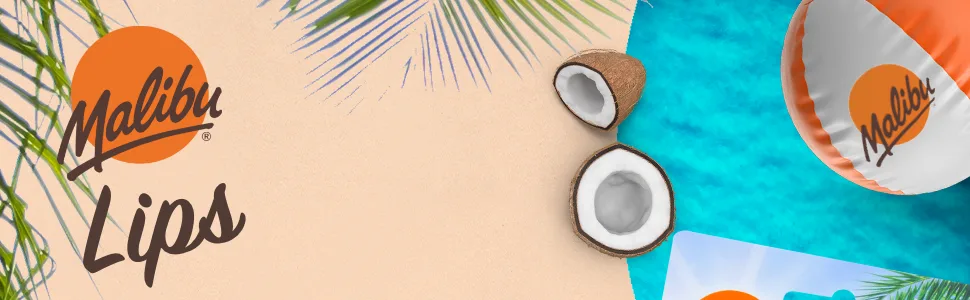 Malibu Sun SPF 30 Lip Balm Sunscreen Watermelon Mint and Vanilla 3 x 5g - malibu lips header