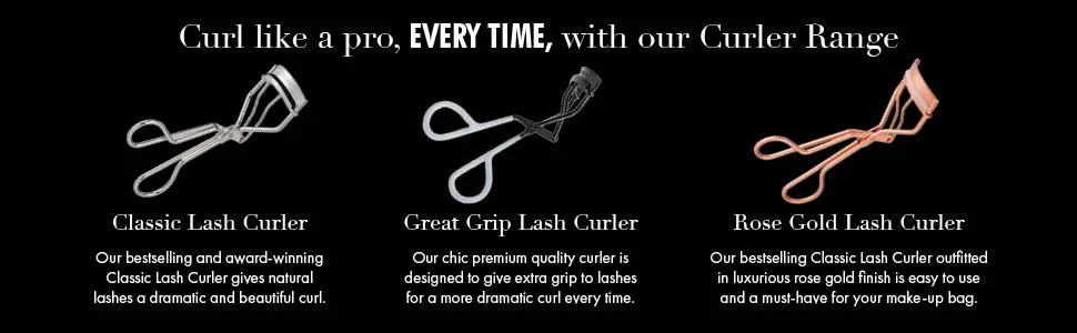 TWEEZERMAN Classic Eye Curler Stainless Steel Onyx Black White Eyelash Curler sh. 3+5 - Eyelash lash curler