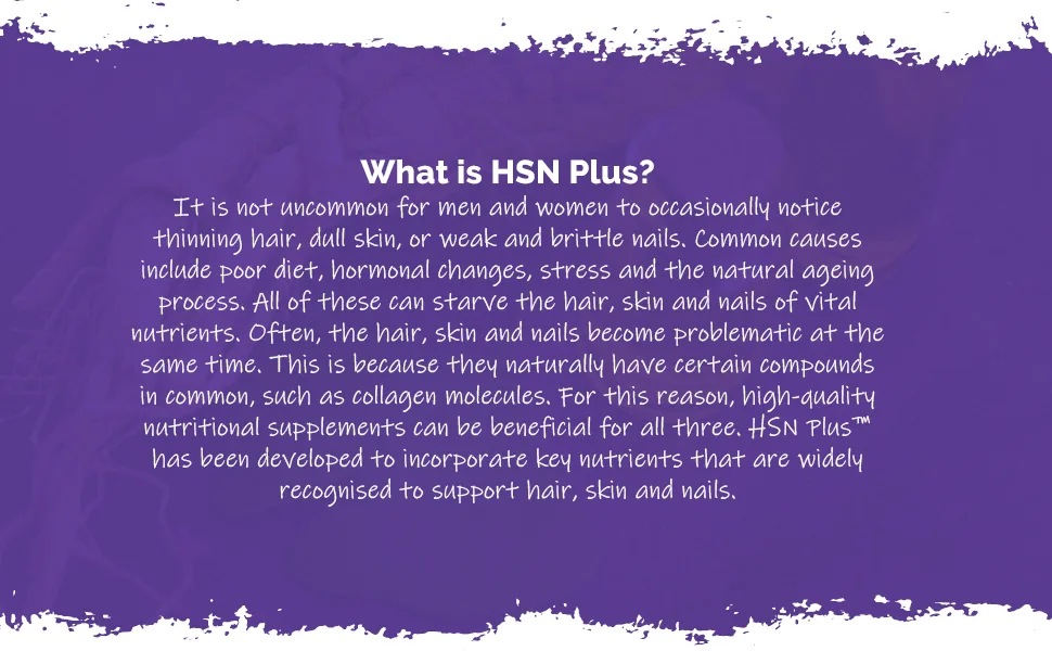 Hair Skin & Nails Plus | 120 Capsules | Includes MSM & Collagen | Manufactured in The UK - E6193
