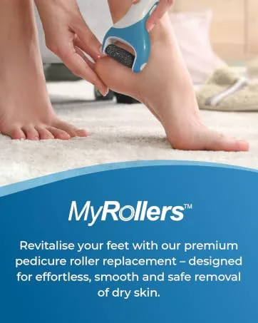 4 x Super Coarse Micro Mineral Replacement Rollers Compatible with Emjoi Micro Pedi - my rollers