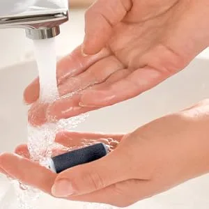 4 x Super Coarse Micro Mineral Replacement Rollers Compatible with Emjoi Micro Pedi - wash easy sink shower