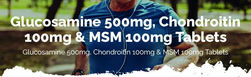 Glucosamine Chondroitin & MSM | Comprehensive Formula to Support an Active Lifestyle | 120 Tablets | Manufactured in The UK - E4811