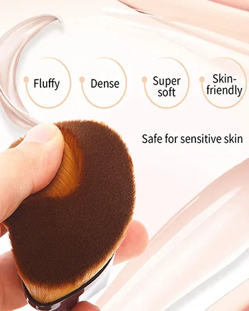 MSQ Foundation Brush Liquid Brush Make up Brush with Synthetic Dense Bristles for Blending Liquid Cream Concealer Premium Easy to Carry Black1 - product information 7
