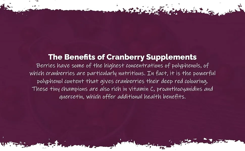 Cranberry Tablets 5000mg with Vitamin C for Immune Support - 120 Tablets - Herbal Supplement - 1 Pot - E5573