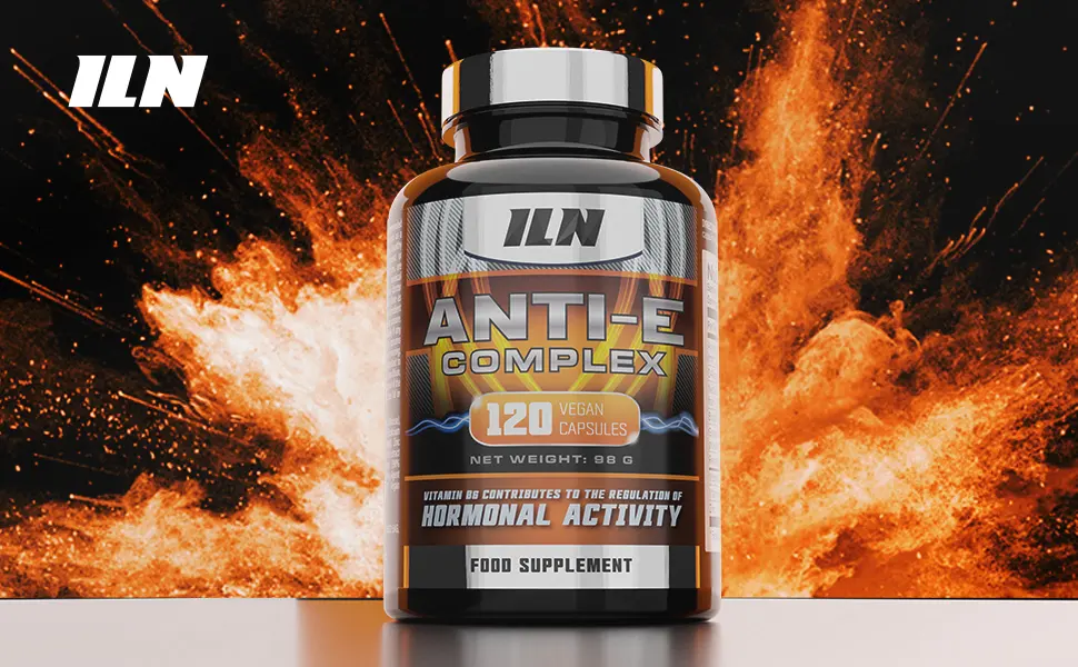 Anti-E Complex for Men - Natural Blocker & Regulation Complex - 1 Month Course - with D Aspartic Acid Nettle Leaf Resveratrol (120 Capsules) 120 Count (Pack of 1) - Gym Supplements for men