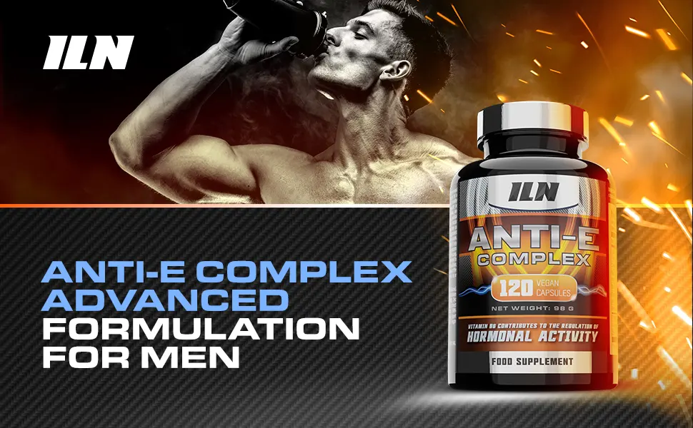 Anti-E Complex for Men - Natural Blocker & Regulation Complex - 1 Month Course - with D Aspartic Acid Nettle Leaf Resveratrol (120 Capsules) 120 Count (Pack of 1) - Testosterone supplements for men