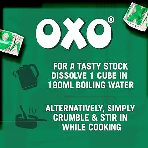 OXO 60 Full-Bodied Flavour Vegetable Stock Cubes 378 g (Pack of 1) Vegetable 60 - Lifestyle Image