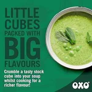 OXO 60 Full-Bodied Flavour Vegetable Stock Cubes 378 g (Pack of 1) Vegetable 60 - Lifestyle Image