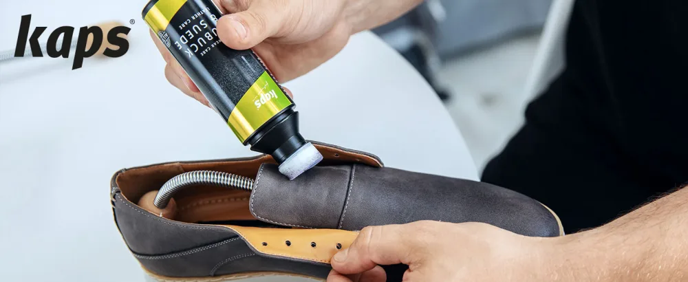Kaps Shoe conditioner for nubuck and suede with sponge applicator Nubuck Suede Care 7 colours 106 - Dark Brown - product information 20