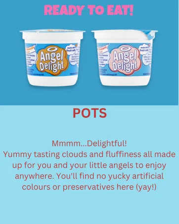 Angel Delight Strawberry Flavour Dessert Mix 59 g Sachet - Pots