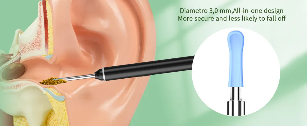 VITCOCO Ear Wax Removal Kit Ear Camera 1920P HD Ear Wax Removal Tool Ear Cleaner Otoscope with 6 LED Lights 3mm Visual Ear Scope for iPhone iPad Android Smart Phone - product information 12