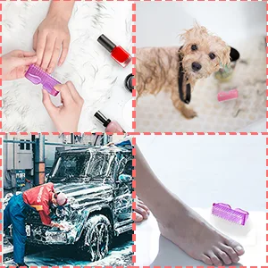 4PCS Handle Nail Brush MORGLES Nail Clean Brush Nail Hand Cleaning Brush Nail Finger Tip Scrubbing Brushes Fingernail Brush - Brushes