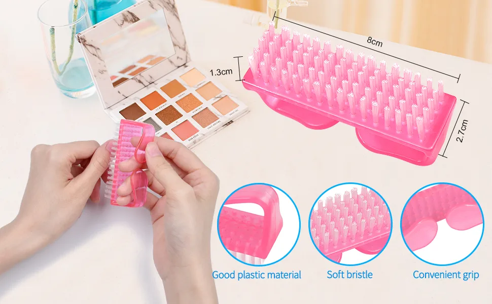 4PCS Handle Nail Brush MORGLES Nail Clean Brush Nail Hand Cleaning Brush Nail Finger Tip Scrubbing Brushes Fingernail Brush - Brushes