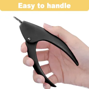 Nail Tip Cutter MORGLES Acrylic Nail Clippers Cutters for False Fake Gel Artificial Nails Tips Trimmer Professional Nail Art Manicure Tool Black - easy to handle