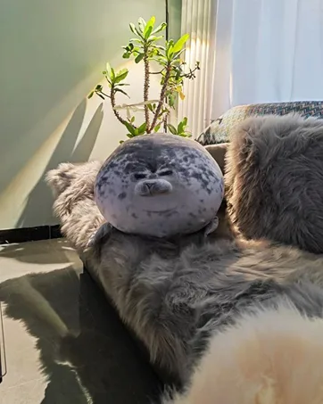 RUNYA Blob Seal Pillow Cute Chubby Seal Plush Toy Stuffed Animals M(15.7in) Style-a - product information 10