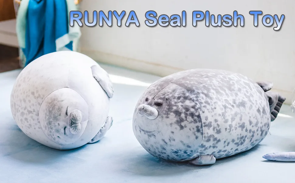 RUNYA Blob Seal Pillow Cute Chubby Seal Plush Toy Stuffed Animals M(15.7in) Style-a - product information 11