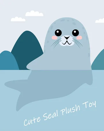 ETAOLINE Chubby Blob Seal Pillow Cute Seal Plush Toy Stuffed Animals Style-a S(11.8in) - product information 3