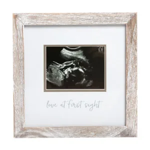 Pearhead Rustic Sonogram Photo Frame Lover at First Sight Baby Keepsake Picture Frame Gender-Neutral Nursery D cor Mother s Day Accessory Love at First Sight Frame Rustic - picture of frame