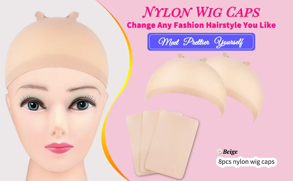 Wig Caps MORGLES 8 Pcs Nude Stocking Cap for Wigs Wig Caps to Hold Wig in Place Stretchy & Breathable - product information 24