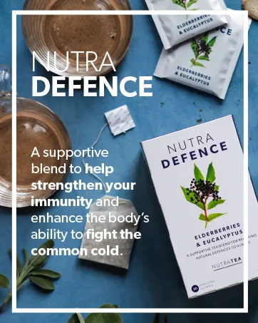 NUTRADEFENCE - Cold and Flu Tea | Cough Tea | Immune Tea - Providing Immune Support - Includes Eucalyptus Elderberry and Mullein - 20 Enveloped Tea Bags - by Nutra Tea - Herbal Tea 20 Count (Pack of 1) - NutraDefence - Reasons To Believe