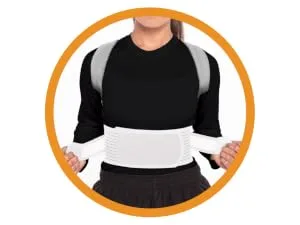 LyfeFocus S1 Premium Invisible Breathable Back Posture Corrector for Men & Women - Upper Back Support Brace & Straightener - Effective Posture Correction for Neck Shoulder & Back Pain (White Medium) White M (Pack of 1) - Dual Straps