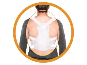 LyfeFocus S1 Premium Invisible Breathable Back Posture Corrector for Men & Women - Upper Back Support Brace & Straightener - Effective Posture Correction for Neck Shoulder & Back Pain (White Medium) White M (Pack of 1) - Full Back