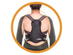 LyfeFocus S1 Premium Breathable Back Posture Corrector for Men & Women - Upper Back Support Back Brace & Back Straightener - Effective Posture Correction for Neck Shoulder & Back Pain (Black Medium) Black M (Pack of 1) - Full Back