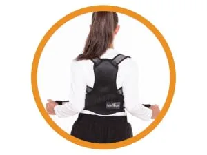 LyfeFocus S1 Premium Breathable Back Posture Corrector for Men & Women - Upper Back Support Back Brace & Back Straightener - Effective Posture Correction for Neck Shoulder & Back Pain (Black Medium) Black M (Pack of 1) - Step One