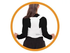 LyfeFocus S1 Premium Invisible Breathable Back Posture Corrector for Men & Women - Upper Back Support Brace & Straightener - Effective Posture Correction for Neck Shoulder & Back Pain (White Small) White S (Pack of 1) - Step One