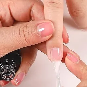 Bluesky Gel Nail Brush For Poly Gel Gum Gel and Builder Gel Nail Extensions Nail Art Synthetic Black - base coat