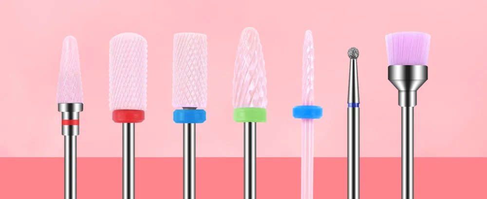 MAQUITA 7 Pieces Ceramic Nail Drill Bits Professional Remove Gel Acrylic Cuticle Diamond Tungsten Carbide Nail Drill Tools for Manicure Pedicure Home Use Great Gift (White) - product information 12