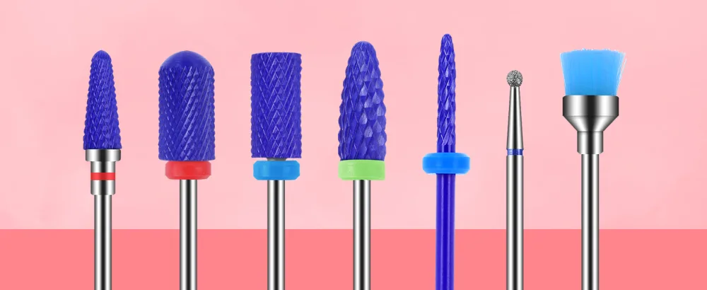 MAQUITA 7 Pieces Ceramic Nail Drill Bits Professional Remove Gel Acrylic Cuticle Diamond Tungsten Carbide Nail Drill Tools for Manicure Pedicure Home Use Great Gift (White) - product information 13