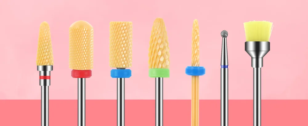 MAQUITA 7 Pieces Ceramic Nail Drill Bits Professional Remove Gel Acrylic Cuticle Diamond Tungsten Carbide Nail Drill Tools for Manicure Pedicure Home Use Great Gift (White) - product information 15