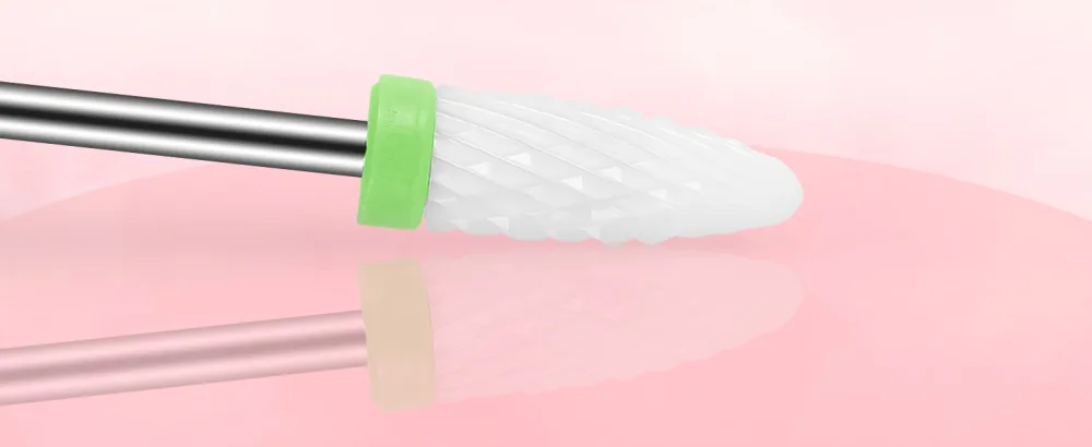 MAQUITA 7 Pieces Ceramic Nail Drill Bits Professional Remove Gel Acrylic Cuticle Diamond Tungsten Carbide Nail Drill Tools for Manicure Pedicure Home Use Great Gift (White) - product information 7