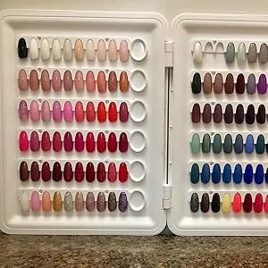 Nail Display Book C8 Nail Colour Swatch Book No Glue Required 120 Nail Colour Display Board Gel Nail Polish Sample Display for Nail Technician Use C8 Nail Color Chart - nail color chart book