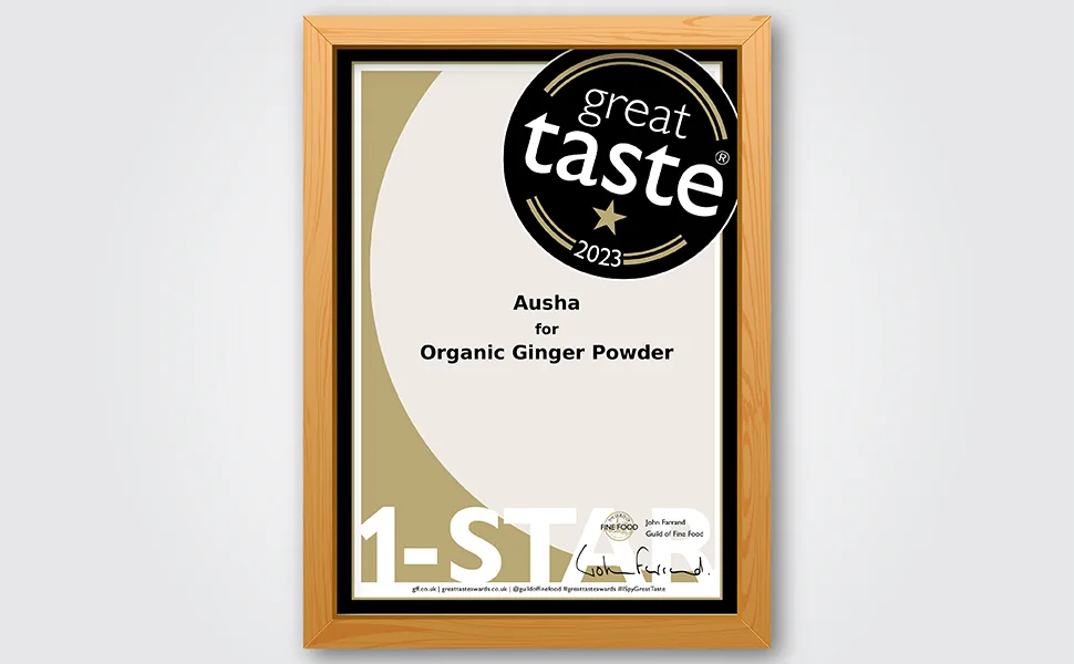 Ausha Organic Ginger Powder - 100g l Ground Ginger l Cooking Anti Inflammatory Immunity Digestion - ginger powder