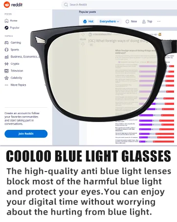 COOLOO Blue Light Blocking Glasses Gaming Computer Glasses Anti Glare Headache Eyes Strain Glasses with Blue Light Filter Super Light Weight Fashion 05-leopard - product information 3