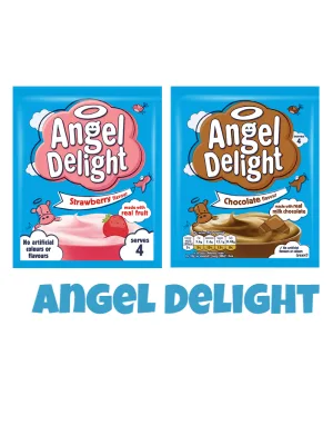 Angel Delight Smooth & Creamy Strawberry Flavour Instant Dessert Mix 600 g (Pack of 1) - angel
