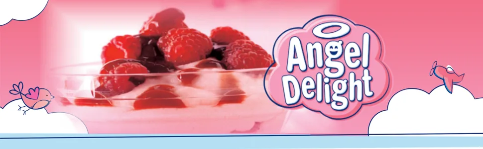 Angel Delight Smooth & Creamy Strawberry Flavour Instant Dessert Mix 600 g (Pack of 1) - banner