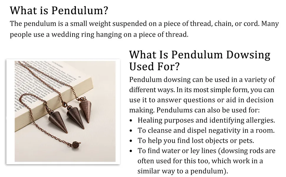 JSDDE Metal Dowsing Pendulum Copper Pendent Pendulum for Reiki Healing Divination (Bronze) - dowsing pendulum