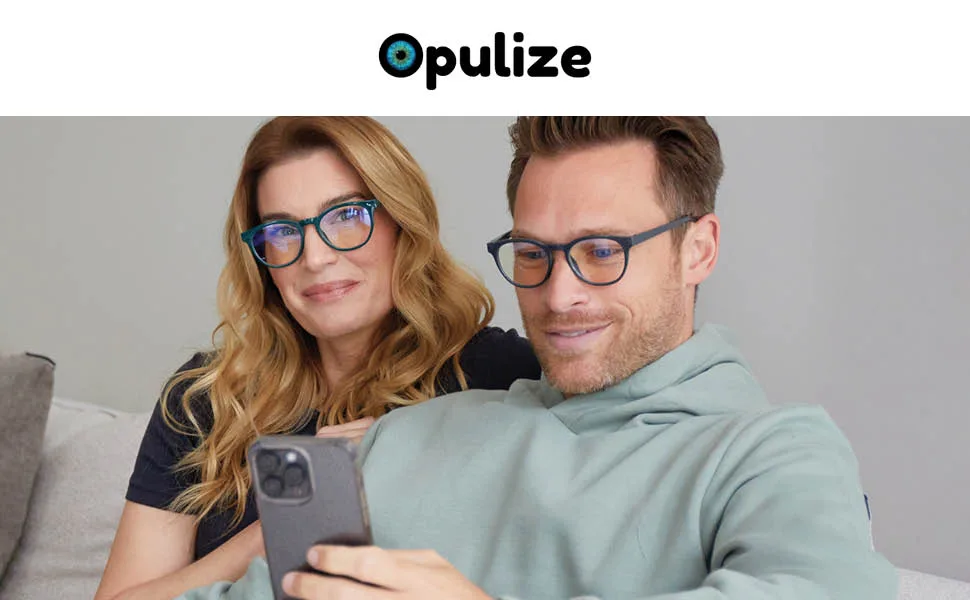 Opulize Met - Reading Glasses Blue Light Blocking Slim Round Frame Spring Hinges Improve Sleep Computer Gaming Anti-Reflective Transparent Grey Mens Womens B60-7 +2.50 +2 50 Magnification Clear Grey Front Black Arms - opulize blue block