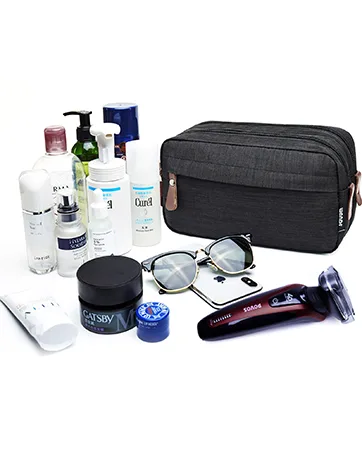 WANDF Toiletry Bag Small Nylon Dopp Kit Shaving Kit Lightweight Shaving Bag for Men and Women (B-Blue) - product information 2