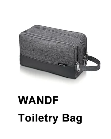 WANDF Toiletry Bag Small Nylon Dopp Kit Shaving Kit Lightweight Shaving Bag for Men and Women (B-Black) - product information 2