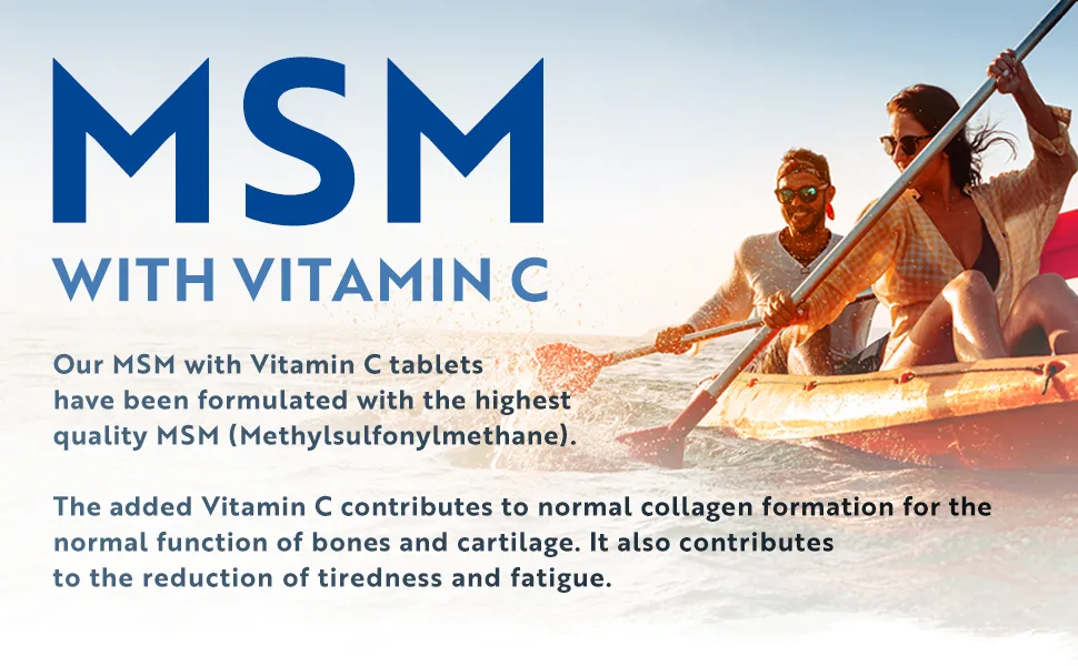 MSM 2200mg Tablets 365 Vegan Tablets Methylsulfonylmethane with 80mg Vitamin C 6 Month Supply - product information 24